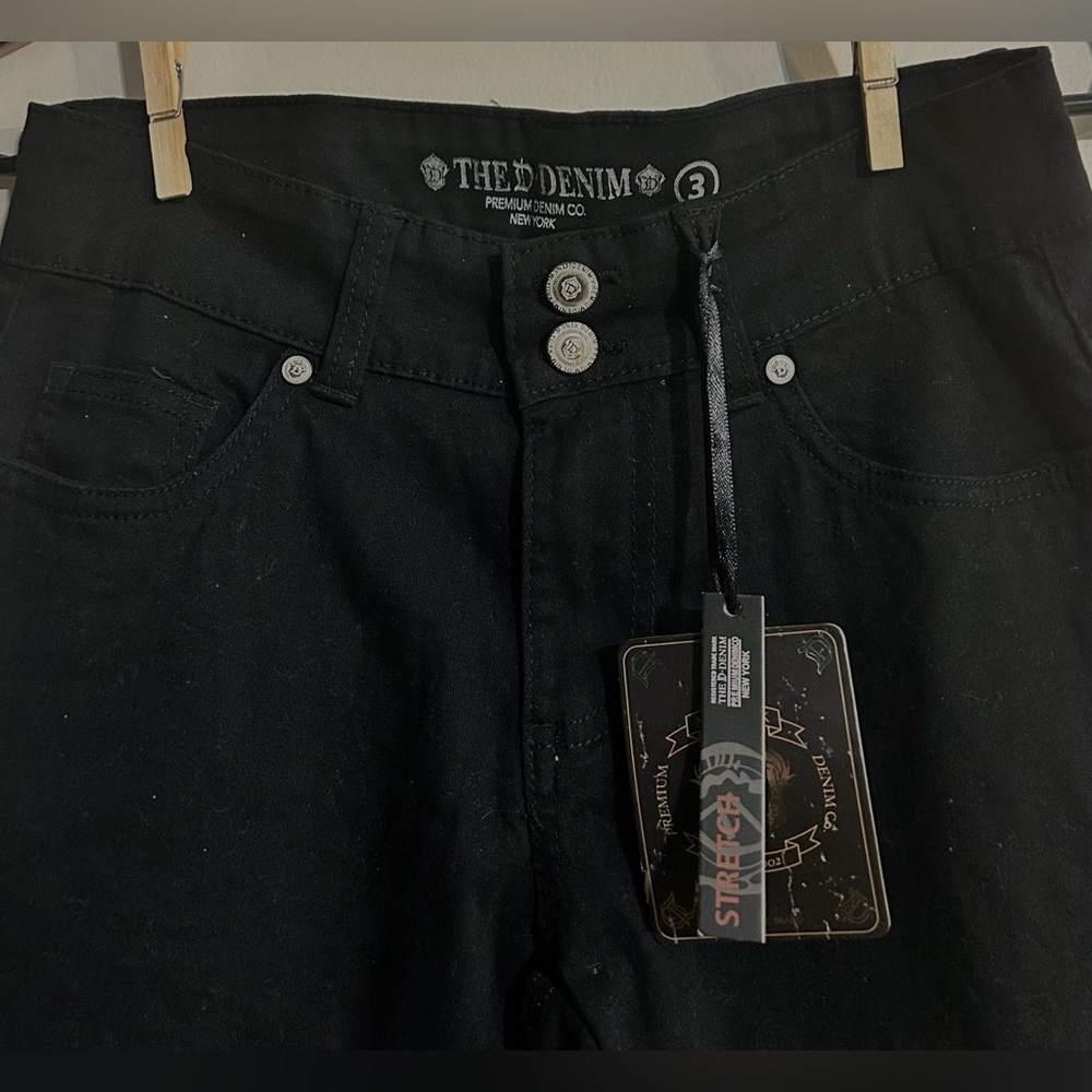The D Denim Black Straight leg stretchy soft cotton denim jeans women’s size 3 - Picture 3 of 9